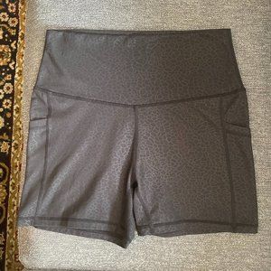 Sunzel black gray 5" high waist biker shorts with pockets L